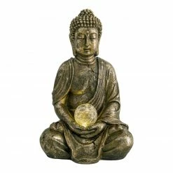 Neu 🌟 LED-Deko-Solarleuchte Buddha - goldfarben 👏