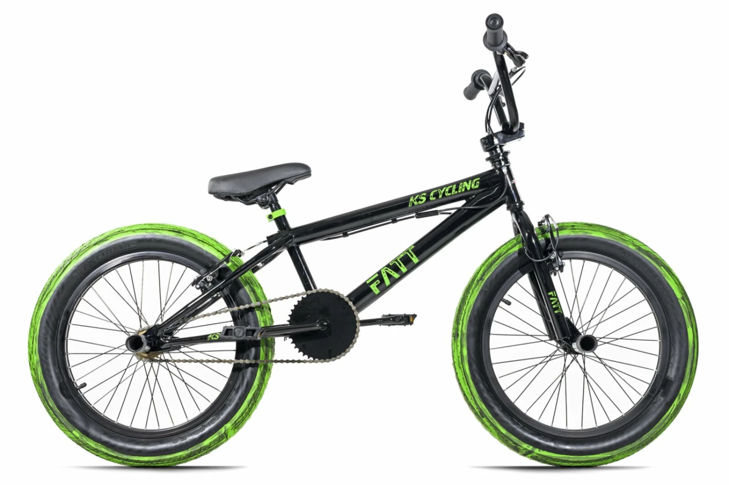 Bester Verkauf 🔥 KS Cycling BMX-Bike Freestyle FATT 20'' - schwarz-grün glänzend ✔️ 3 Bester Verkauf 🔥 KS Cycling BMX-Bike Freestyle FATT 20'' - schwarz-grün glänzend ✔️