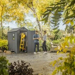 Coupon 💯 Gartenhaus - grau-anthrazit - Holzoptik - abschließbar 🥰 -Angebote Garten Store 9004826000 03 1600Wx1600H