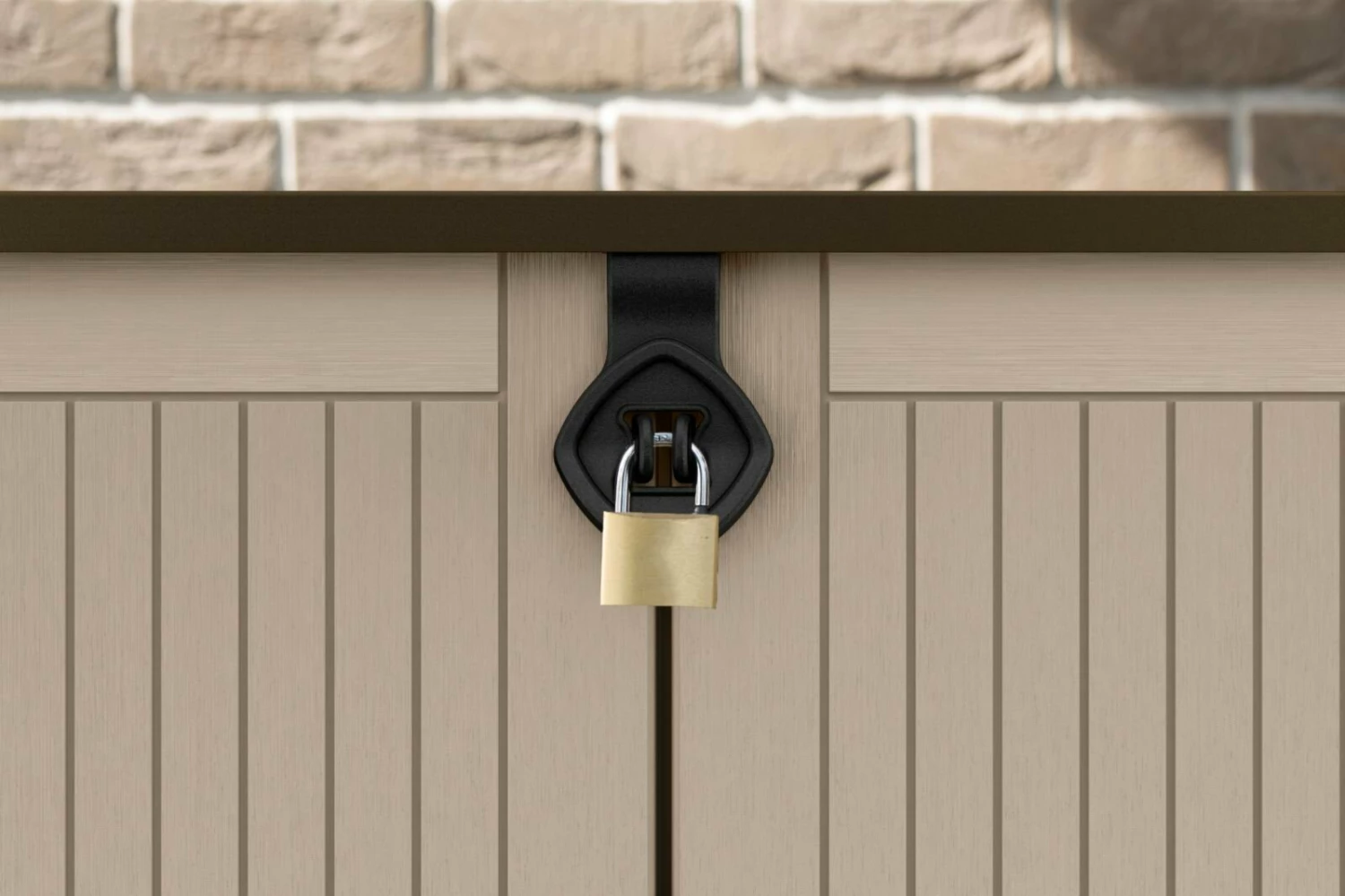 Bester Verkauf ✨ Universalbox für den Garten - braun-beige - 2x120 Liter ⌛ 4 Bester Verkauf ✨ Universalbox für den Garten - braun-beige - 2x120 Liter ⌛ – Bild 2