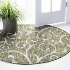 Bestes Angebot 💯 In-/Outdoorteppich OUTDOOR BEAUTIES - grün - Ø 122 cm ✨ -Angebote Garten Store 9004898100 03 1600Wx1600H