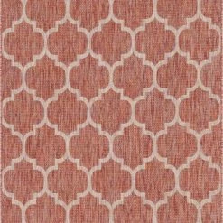 Schlussverkauf 👍 In-/Outdoorteppich CROSSES 1 - rostrot - 244x152 cm 🎉