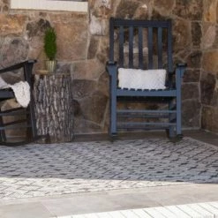 Blitzangebot 🤩 In-/Outdoorteppich CROSSES 2 - hellgrau - 160x99 cm 🔥 -Angebote Garten Store 9004900600 03 1600Wx1600H