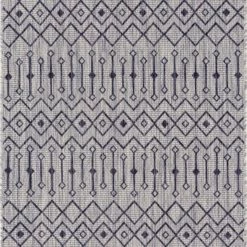 Blitzangebot 🤩 In-/Outdoorteppich CROSSES 2 - hellgrau - 160x99 cm 🔥