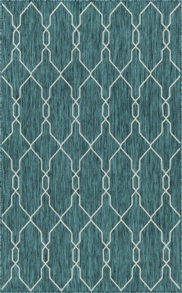 Besorgen ⭐ In-/Outdoorteppich CROSSES 3 - blaugrün - 244x152 cm 🎉 3 Besorgen ⭐ In-/Outdoorteppich CROSSES 3 - blaugrün - 244x152 cm 🎉