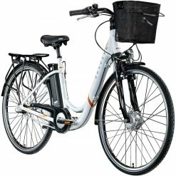 Billig 💯 Zündapp Elektro Damenrad Z510 - weiß-orange - 48 cm Rahmenhöhe 😉