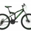 Bestpreis 👍 KS Cycling Jugend-Mountainbike FULLY MTB Xtraxx 24'' - schwarz-grün - 43 cm Rahmenhöhe 👏