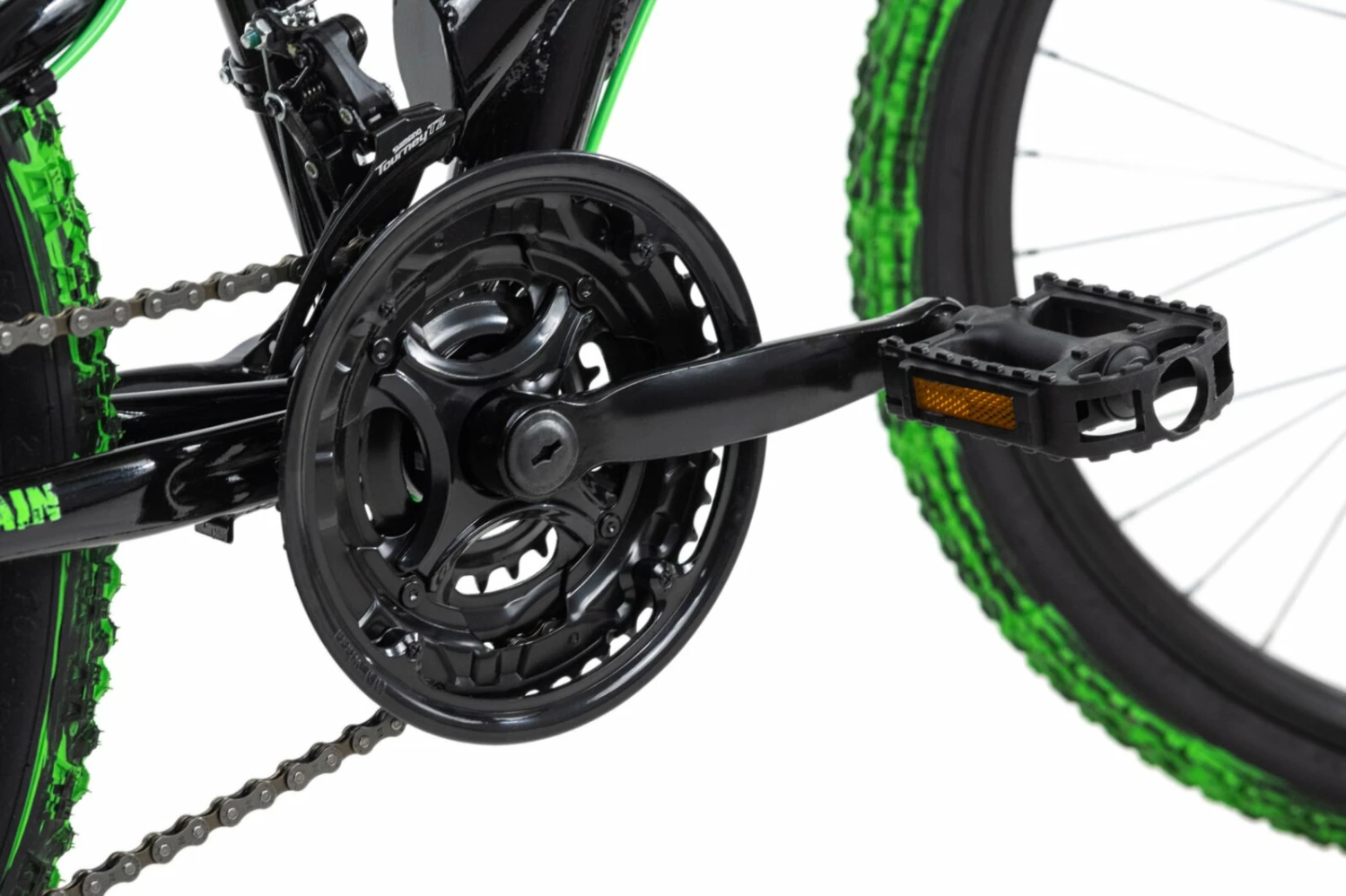 Billig ⌛ KS Cycling Jugend-Mountainbike FULLY CRUSHER 24'' - schwarz-grün 😍 4 Billig ⌛ KS Cycling Jugend-Mountainbike FULLY CRUSHER 24'' - schwarz-grün 😍 – Bild 2