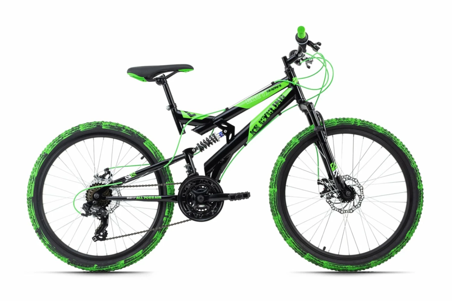 Billig ⌛ KS Cycling Jugend-Mountainbike FULLY CRUSHER 24'' - schwarz-grün 😍 3 Billig ⌛ KS Cycling Jugend-Mountainbike FULLY CRUSHER 24'' - schwarz-grün 😍