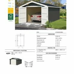 Bestpreis 🔥 Gartenhaus MAURITIUS 28 - carbongrau - Fichte massiv - 330x510 cm 🎁 8 Bestpreis 🔥 Gartenhaus MAURITIUS 28 - carbongrau - Fichte massiv - 330x510 cm 🎁 -Angebote Garten Store 9005051300 03 1600Wx1600H