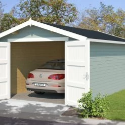 Am billigsten 🥰 Gartenhaus MAURITIUS 28 - gletschergrün - Fichte massiv - 330x510 cm 🥰