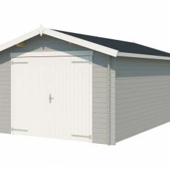 Besorgen 🛒 Gartenhaus MAURITIUS 28 - lichtgrau - Fichte massiv - 330x510 cm 😀 -Angebote Garten Store 9005051500 02 1600Wx1600H