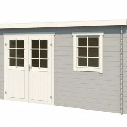 Billig ⌛ Gartenhaus AMIRA - lichtgrau - Fichte massiv - 380x230 cm ⭐ 7 Billig ⌛ Gartenhaus AMIRA - lichtgrau - Fichte massiv - 380x230 cm ⭐ -Angebote Garten Store 9005052300 02 1600Wx1600H