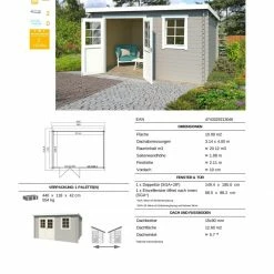 Besorgen 😉 Gartenhaus AMIRA - lichtgrau - Fichte massiv - 380x275 cm ⌛ 8 Besorgen 😉 Gartenhaus AMIRA - lichtgrau - Fichte massiv - 380x275 cm ⌛ -Angebote Garten Store 9005052700 03 1600Wx1600H