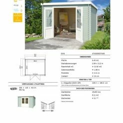 Neu 🌟 Gartenhaus ATLANTA - gletschergrün - Fichte massiv - 230x292 cm 🛒 8 Neu 🌟 Gartenhaus ATLANTA - gletschergrün - Fichte massiv - 230x292 cm 🛒 -Angebote Garten Store 9005053000 03 1600Wx1600H