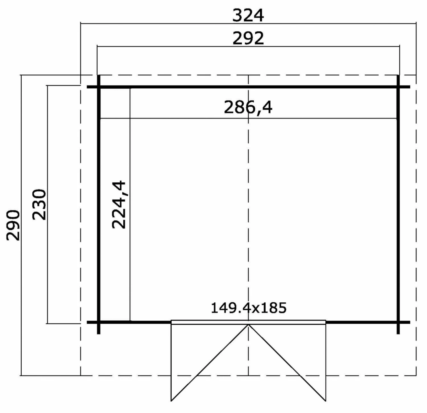 Bestpreis ❤️ Gartenhaus BALTIMORE - carbongrau - Fichte massiv - 292x230 cm 😍 6 Bestpreis ❤️ Gartenhaus BALTIMORE - carbongrau - Fichte massiv - 292x230 cm 😍 – Bild 4