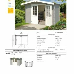 Am billigsten 🌟 Gartenhaus BALTIMORE - lichtgrau - Fichte massiv - 292x230 cm 🧨 8 Am billigsten 🌟 Gartenhaus BALTIMORE - lichtgrau - Fichte massiv - 292x230 cm 🧨 -Angebote Garten Store 9005053500 03 1600Wx1600H