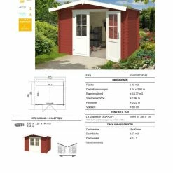 Coupon ⭐ Gartenhaus BALTIMORE - schwedenrot - Fichte massiv - 292x230 cm 🧨 -Angebote Garten Store 9005053600 03 1600Wx1600H