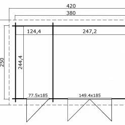 Brandneu 🥰 Gartenhaus BELMONT 1 - lichtgrau - Fichte massiv - 380x250 cm 🔔 -Angebote Garten Store 9005053900 03 1600Wx1600H