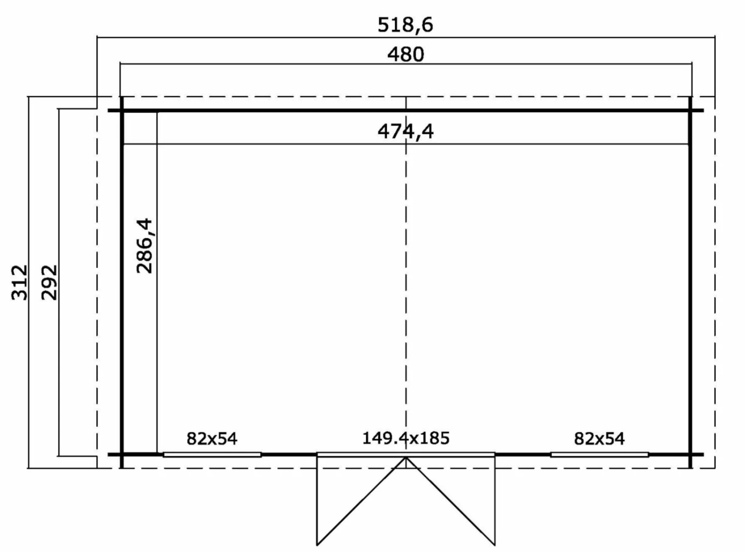 Aktion 😀 Gartenhaus BOSTON - gletschergrün - Fichte massiv - 480x292 cm 🔥 6 Aktion 😀 Gartenhaus BOSTON - gletschergrün - Fichte massiv - 480x292 cm 🔥 – Bild 4