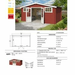Schlussverkauf ❤️ Gartenhaus BOSTON - schwedenrot - Fichte massiv - 480x292 cm 🎁 8 Schlussverkauf ❤️ Gartenhaus BOSTON - schwedenrot - Fichte massiv - 480x292 cm 🎁 -Angebote Garten Store 9005054800 03 1600Wx1600H