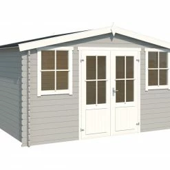 Großhandel 🤩 Gartenhaus DALLAS - lichtgrau - Fichte massiv - 376x292 cm 👏 7 Großhandel 🤩 Gartenhaus DALLAS - lichtgrau - Fichte massiv - 376x292 cm 👏 -Angebote Garten Store 9005055100 02 1600Wx1600H