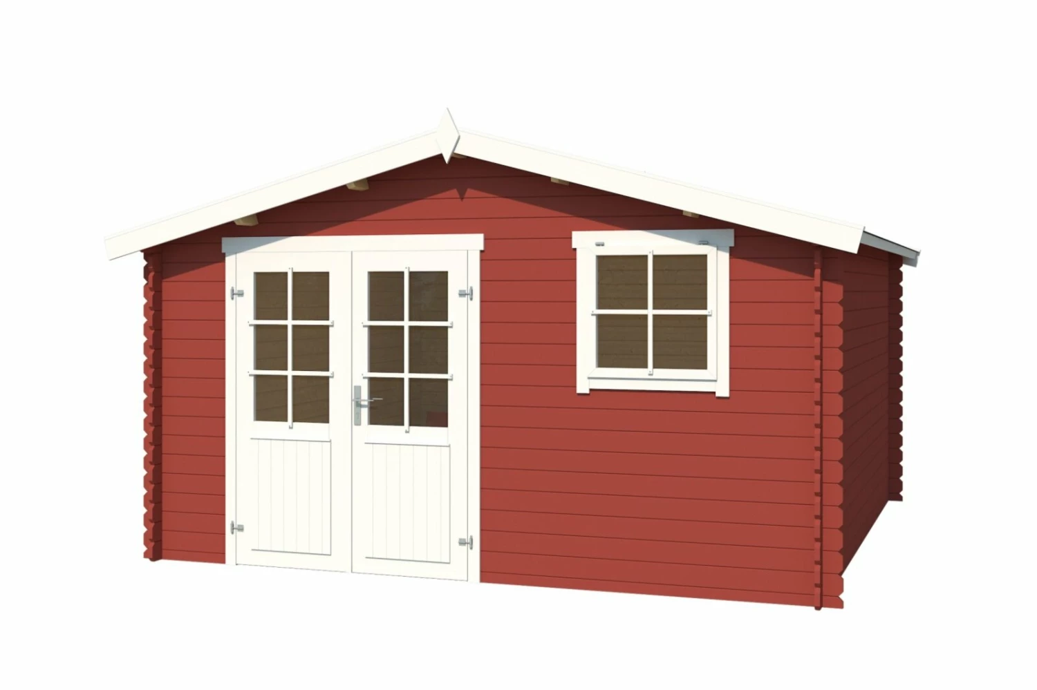 Großhandel ⌛ Gartenhaus EBRO C - schwedenrot - Fichte massiv - 390x390 cm 😀 4 Großhandel ⌛ Gartenhaus EBRO C - schwedenrot - Fichte massiv - 390x390 cm 😀 – Bild 2