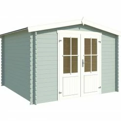 Neu 🥰 Gartenhaus HOUSTON - gletschergrün - Fichte massiv - 292x292 cm 🤩 -Angebote Garten Store 9005056200 02 1600Wx1600H