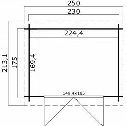 Rabatt ✨ Gartenhaus INDI - gletschergrün - Fichte massiv - 230x175 cm 🔥 9 Rabatt ✨ Gartenhaus INDI - gletschergrün - Fichte massiv - 230x175 cm 🔥 -Angebote Garten Store 9005056600 04 1600Wx1600H