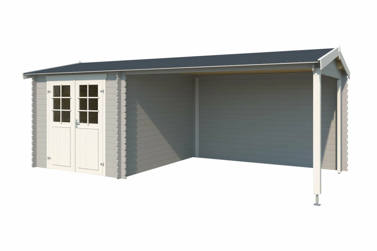 Blitzangebot 🎉 Gartenhaus IVANA - lichtgrau - Fichte massiv - 570x250 cm ⭐ 4 Blitzangebot 🎉 Gartenhaus IVANA - lichtgrau - Fichte massiv - 570x250 cm ⭐ – Bild 2