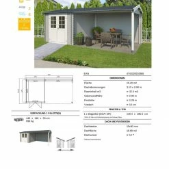 Blitzangebot 🎉 Gartenhaus IVANA - lichtgrau - Fichte massiv - 570x250 cm ⭐ 8 Blitzangebot 🎉 Gartenhaus IVANA - lichtgrau - Fichte massiv - 570x250 cm ⭐ -Angebote Garten Store 9005057500 03 1600Wx1600H