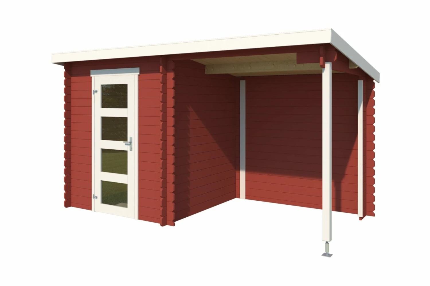 Bestpreis 😀 Gartenhaus JELLE PLUS - schwedenrot - Fichte massiv - 370x175 cm 👏 4 Bestpreis 😀 Gartenhaus JELLE PLUS - schwedenrot - Fichte massiv - 370x175 cm 👏 – Bild 2