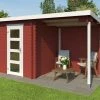 Bestpreis 😀 Gartenhaus JELLE PLUS - schwedenrot - Fichte massiv - 370x175 cm 👏