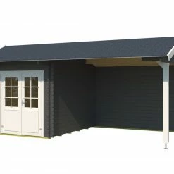 Neu 🧨 Gartenhaus KENZO - carbongrau - Fichte massiv - 540x300 cm 🎁 -Angebote Garten Store 9005058100 02 1600Wx1600H