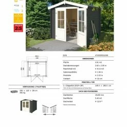 Bestes Angebot ✨ Gartenhaus LOS ANGELES - carbongrau - Fichte massiv - 230x180 cm 👍 8 Bestes Angebot ✨ Gartenhaus LOS ANGELES - carbongrau - Fichte massiv - 230x180 cm 👍 -Angebote Garten Store 9005058500 03 1600Wx1600H