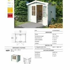 Neu 🎁 Gartenhaus LOS ANGELES - gletschergrün - Fichte massiv - 230x180 cm 🥰 -Angebote Garten Store 9005058600 03 1600Wx1600H