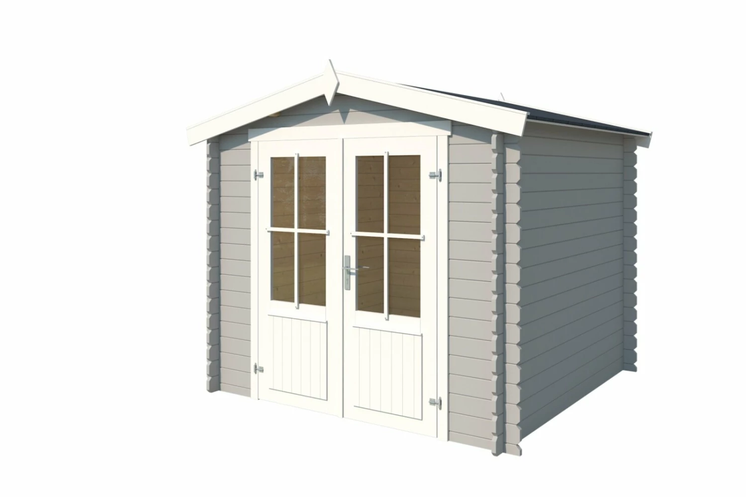 Bestes Angebot 💯 Gartenhaus LOS ANGELES - lichtgrau - Fichte massiv - 230x180 cm ⭐ 4 Bestes Angebot 💯 Gartenhaus LOS ANGELES - lichtgrau - Fichte massiv - 230x180 cm ⭐ – Bild 2