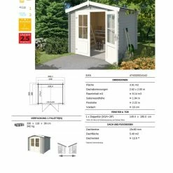 Bestes Angebot 💯 Gartenhaus LOS ANGELES - lichtgrau - Fichte massiv - 230x180 cm ⭐ 8 Bestes Angebot 💯 Gartenhaus LOS ANGELES - lichtgrau - Fichte massiv - 230x180 cm ⭐ -Angebote Garten Store 9005058700 03 1600Wx1600H