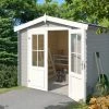 Bestes Angebot 💯 Gartenhaus LOS ANGELES - lichtgrau - Fichte massiv - 230x180 cm ⭐ -Angebote Garten Store 9005058700 1600Wx1600H