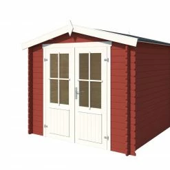 Bestes Angebot 🎉 Gartenhaus LOS ANGELES - schwedenrot - Fichte massiv - 230x180 cm 😉 -Angebote Garten Store 9005058800 02 1600Wx1600H