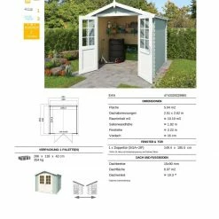 Rabatt 🤩 Gartenhaus MORAVA A - gletschergrün - Fichte massiv - 230x230 cm 🤩 -Angebote Garten Store 9005059400 03 1600Wx1600H