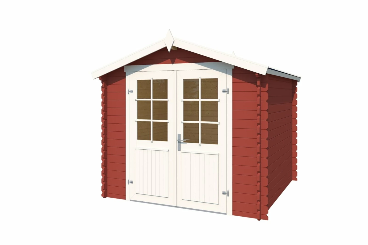 Auslauf 😉 Gartenhaus MORAVA A - schwedenrot - Fichte massiv - 230x230 cm ❤️ 4 Auslauf 😉 Gartenhaus MORAVA A - schwedenrot - Fichte massiv - 230x230 cm ❤️ – Bild 2