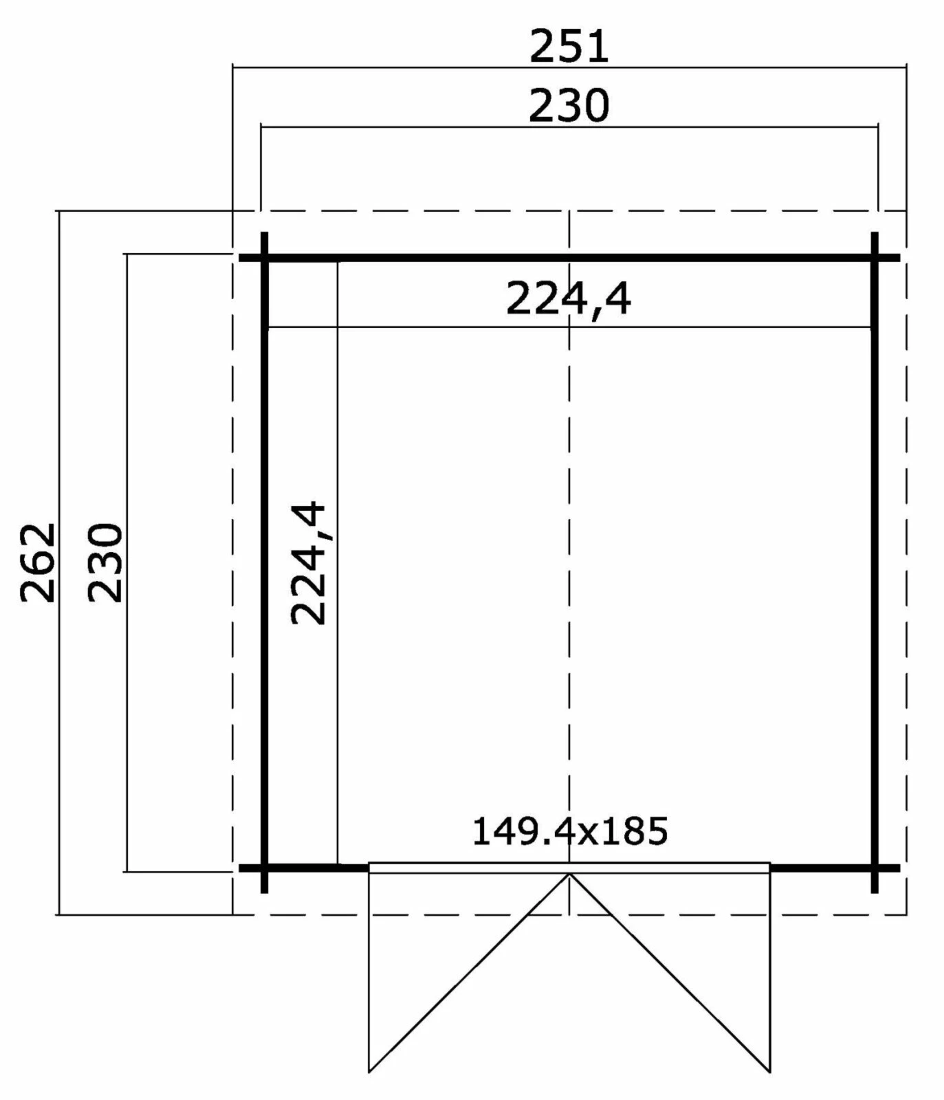 Auslauf 😉 Gartenhaus MORAVA A - schwedenrot - Fichte massiv - 230x230 cm ❤️ 6 Auslauf 😉 Gartenhaus MORAVA A - schwedenrot - Fichte massiv - 230x230 cm ❤️ – Bild 4