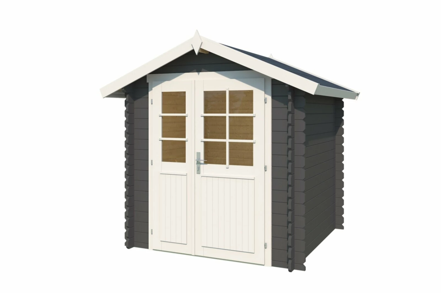 Budget 😀 Gartenhaus MORAVA B - carbongrau - Fichte massiv - 190x190 cm 😀 4 Budget 😀 Gartenhaus MORAVA B - carbongrau - Fichte massiv - 190x190 cm 😀 – Bild 2