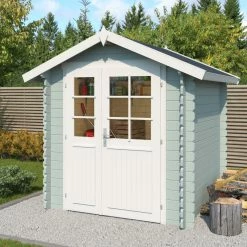 Top 10 😍 Gartenhaus MORAVA B - gletschergrün - Fichte massiv - 190x190 cm 🧨