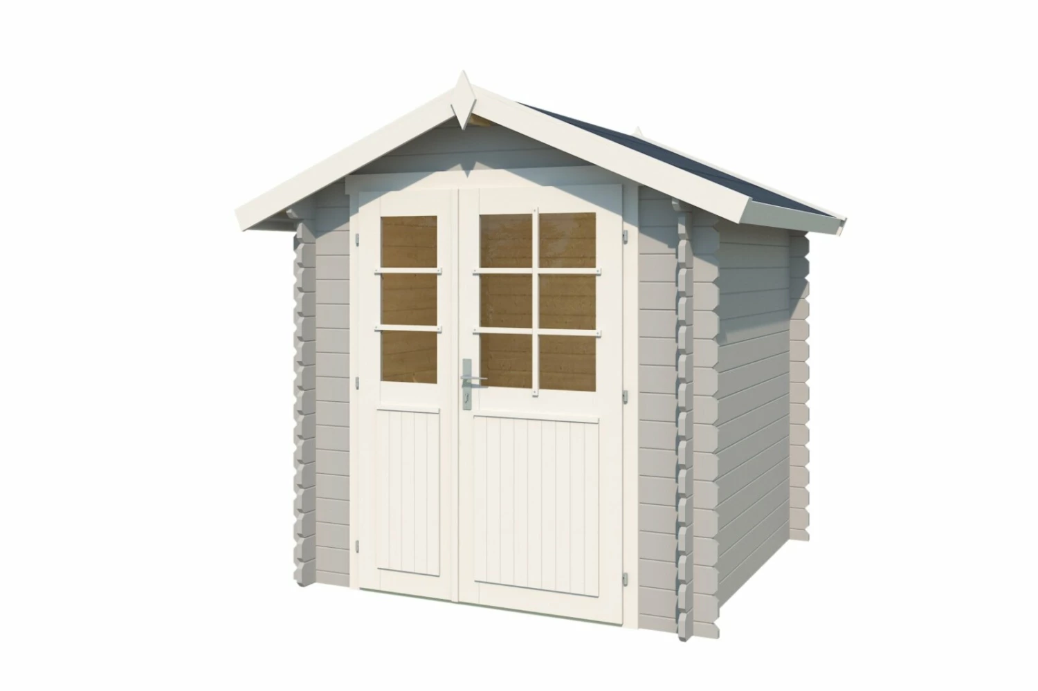 Besorgen ⭐ Gartenhaus MORAVA B - lichtgrau - Fichte massiv - 190x190 cm 🥰 4 Besorgen ⭐ Gartenhaus MORAVA B - lichtgrau - Fichte massiv - 190x190 cm 🥰 – Bild 2