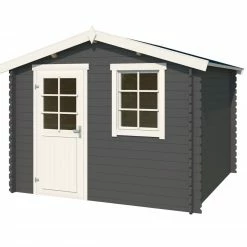 Angebote 🤩 Gartenhaus NINA - carbongrau - Fichte massiv - 275x175 cm 🎁 -Angebote Garten Store 9005060100 02 1600Wx1600H