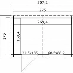 Am billigsten 😍 Gartenhaus NINA - lichtgrau - Fichte massiv - 275x175 cm 😉 9 Am billigsten 😍 Gartenhaus NINA - lichtgrau - Fichte massiv - 275x175 cm 😉 -Angebote Garten Store 9005060300 04 1600Wx1600H