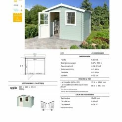 Rabatt 🎉 Gartenhaus NINA - gletschergrün - Fichte massiv - 275x230 cm ⌛ 8 Rabatt 🎉 Gartenhaus NINA - gletschergrün - Fichte massiv - 275x230 cm ⌛ -Angebote Garten Store 9005060600 03 1600Wx1600H