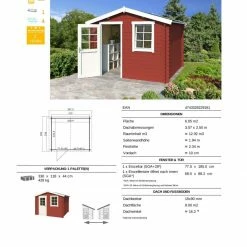 Brandneu 🎉 Gartenhaus NINA - schwedenrot - Fichte massiv - 275x230 cm 👍 -Angebote Garten Store 9005060800 03 1600Wx1600H